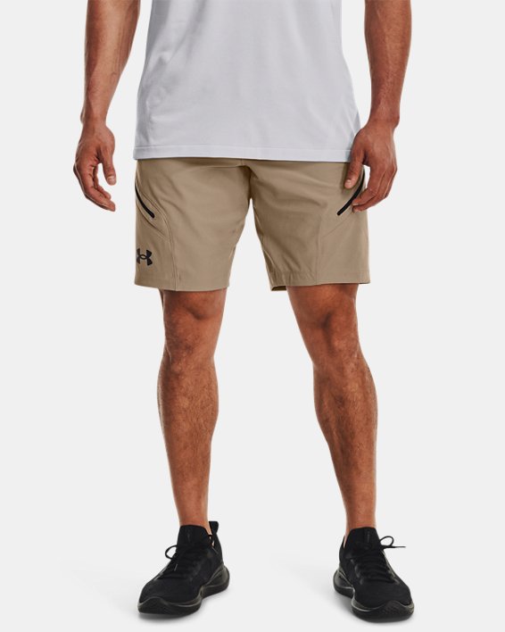 Men's UA Unstoppable Cargo Shorts, Brown, pdpMainDesktop image number 0